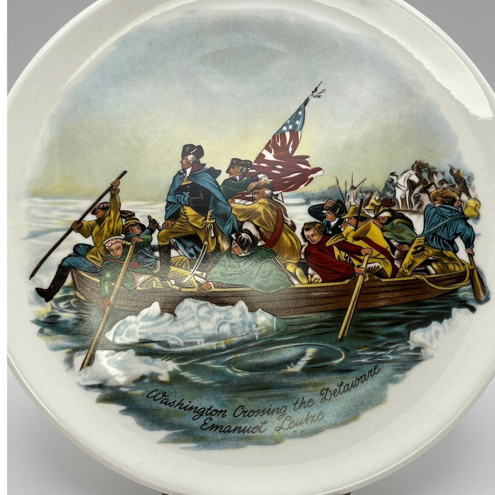 George Washington Crossing the Delaware Decorative Plate Emanuel Leutze USA 250